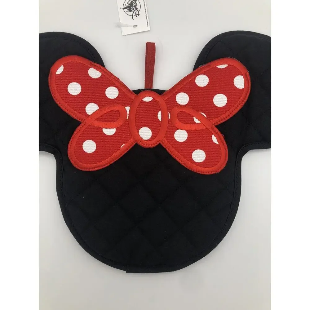 Disney Parks Minnie Mouse Quilted Black Pot Holder - Mousewares Kitchen Hot Pad